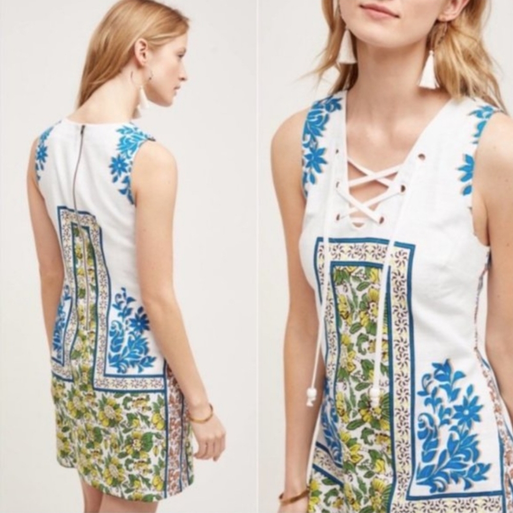 Anthropologie Tracy Reese Cotton dress fully lined. Size Small. NWT.